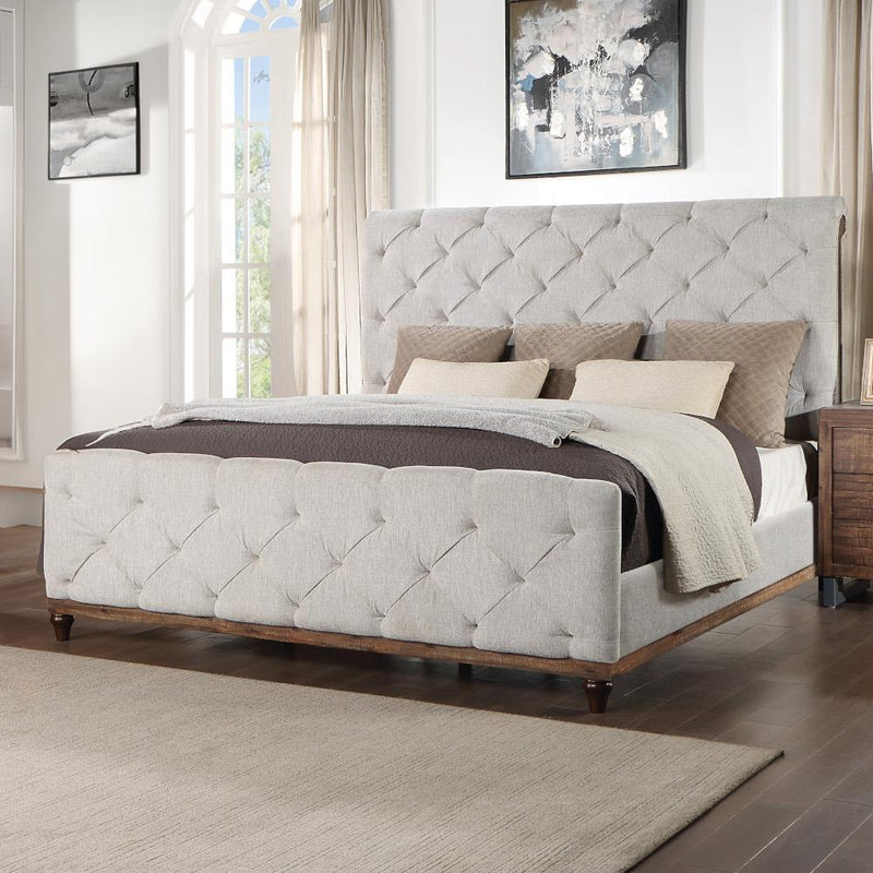 Acme Furniture Andria King Upholstered Panel Bed BD01290EK IMAGE 1