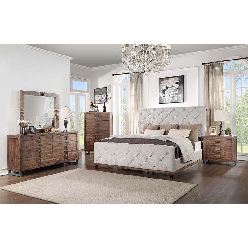 Acme Furniture Andria Queen Upholstered Panel Bed BD01291Q IMAGE 5