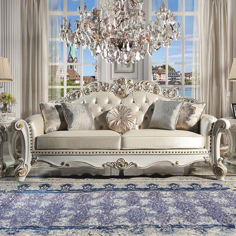 Acme Furniture Vendom Stationary Polyurethane Sofa LV01324 IMAGE 1