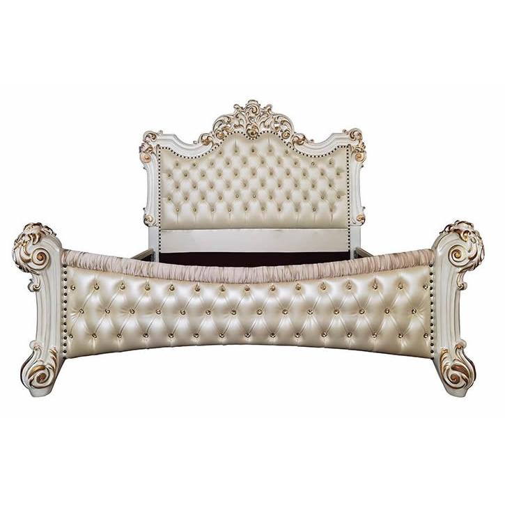 Acme Furniture Vendome California King Upholstered Poster Bed BD01337CK IMAGE 2