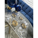 Luxe Loft Home Decor Miscellaneous Tic Tac Toe - Clear/Gold IMAGE 3