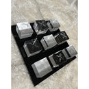 Luxe Loft Home Decor Miscellaneous Tic Tac Toe - Black/Silver/Clear IMAGE 2