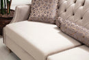 Zeus Beige Velvet Sofa & Loveseat