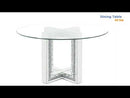 Acme Furniture Noralie Dining Table with Glass Top and Trestle Base DN00715 EXTERNAL_VIDEO 1